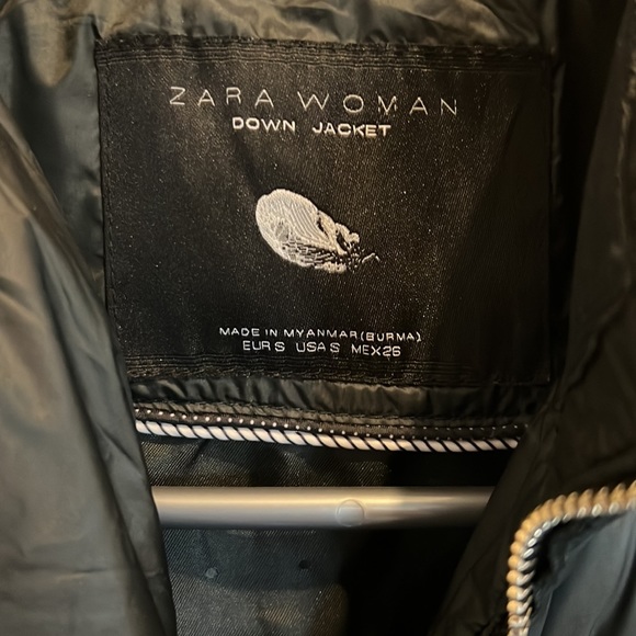 NWOT Zara down puffer jacket green - S - Picture 2 of 7